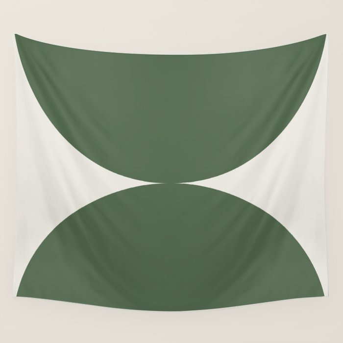 Bold Geometric Shapes Maximalism XIII Green Wall Tapestry Gallery Image 4