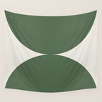 Bold Geometric Shapes Maximalism XIII Green Wall Tapestry Gallery Image 4