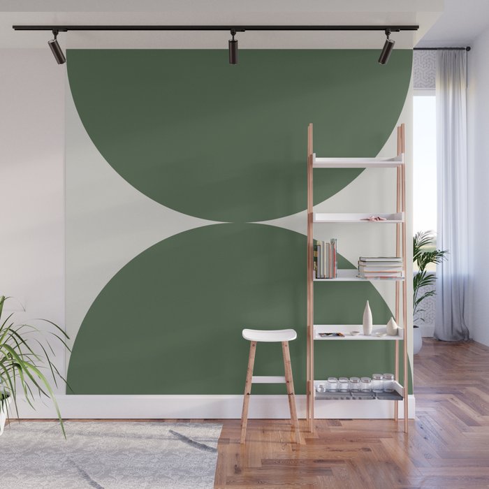 Bold Geometric Shapes Maximalism XIII Green Wall Mural Gallery Image 1