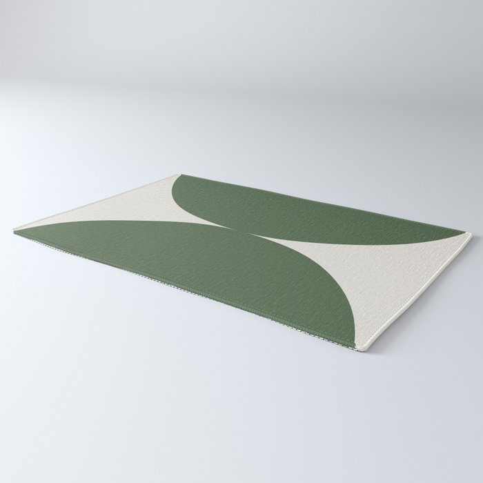 Bold Geometric Shapes Maximalism XIII Green Rug Gallery Image 3