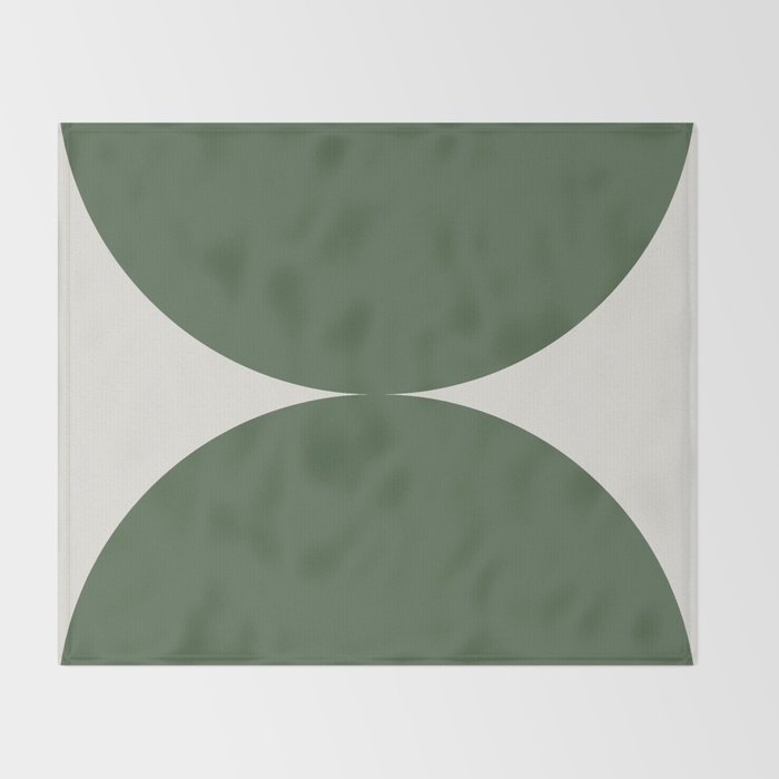 Bold Geometric Shapes Maximalism XIII Green Throw Blanket Gallery Image 2