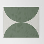 Bold Geometric Shapes Maximalism XIII Green Throw Blanket Gallery Image 2