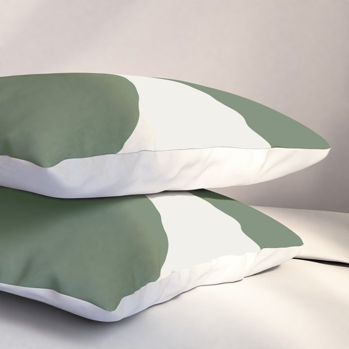Bold Geometric Shapes Maximalism XIII Green Pillow Sham Gallery Image 3
