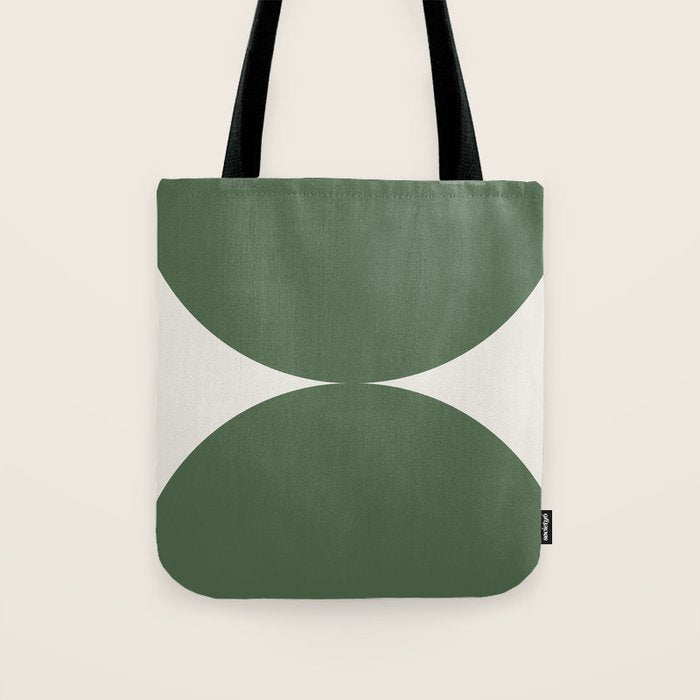 Bold Geometric Shapes Maximalism XIII Green Tote Bag Gallery Image 1