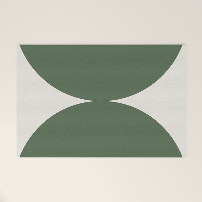Bold Geometric Shapes Maximalism XIII Green Welcome Mat Gallery Image 1