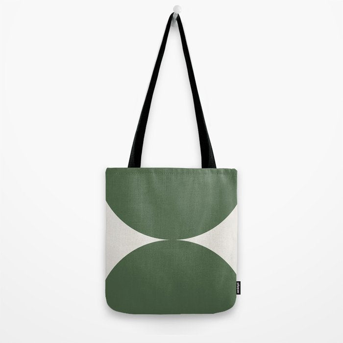 Bold Geometric Shapes Maximalism XIII Green Tote Bag Gallery Image 2