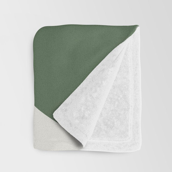 Bold Geometric Shapes Maximalism XIII Green Throw Blanket Gallery Image 3