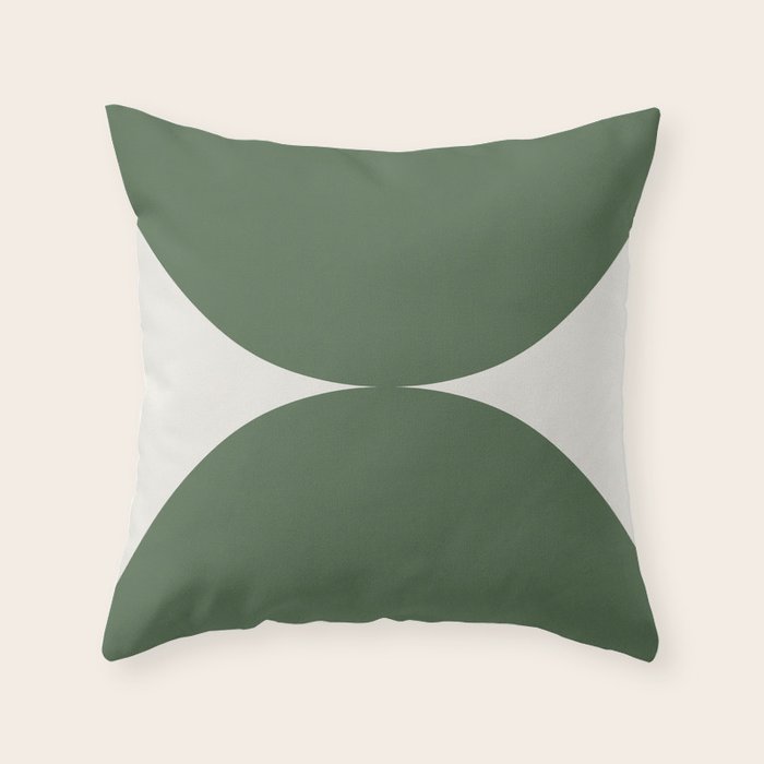 Bold Geometric Shapes Maximalism XIII Green Throw Pillow Gallery Image 1