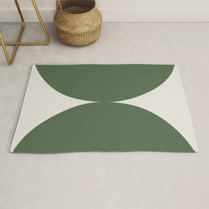 Bold Geometric Shapes Maximalism XIII Green Rug Gallery Image 1