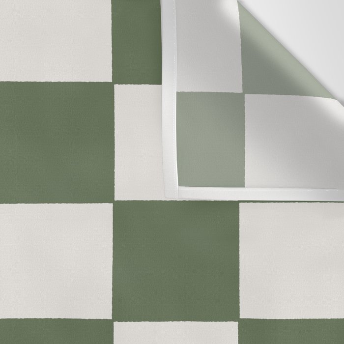 Soft Checkerboard Muted Green Wall Tapestry Gallery Image 3