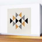 Aztec Graphic - Gold Gray Wall Mural Gallery Image 2