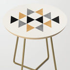 Aztec Graphic - Gold Gray Side Table Gallery Image 2