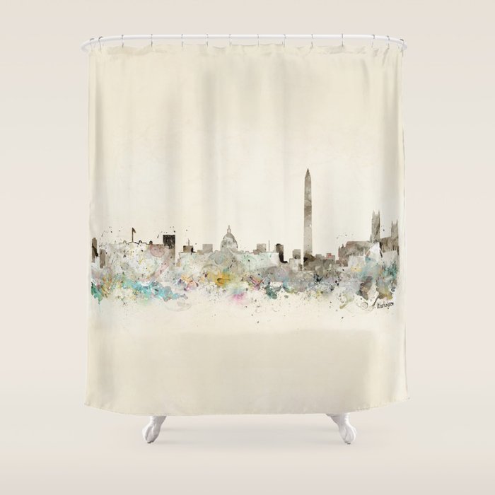 washington dc skyline Shower Curtain Gallery Image 1