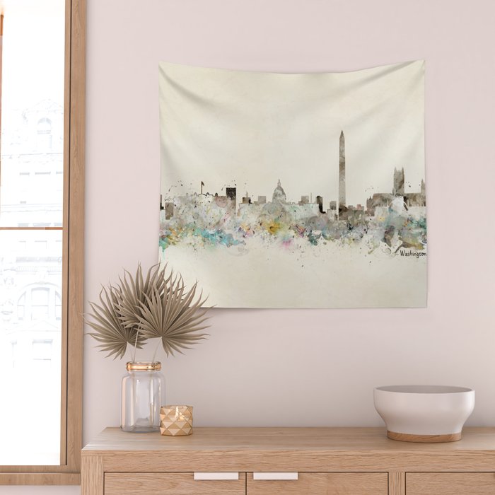 washington dc skyline Wall Tapestry Gallery Image 2