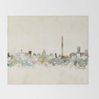 washington dc skyline Throw Blanket Gallery Image 2