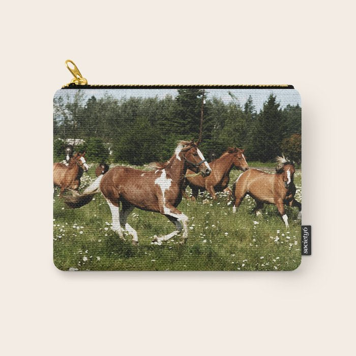 Spring Horse Run Carry All Pouch Gallery Image 1