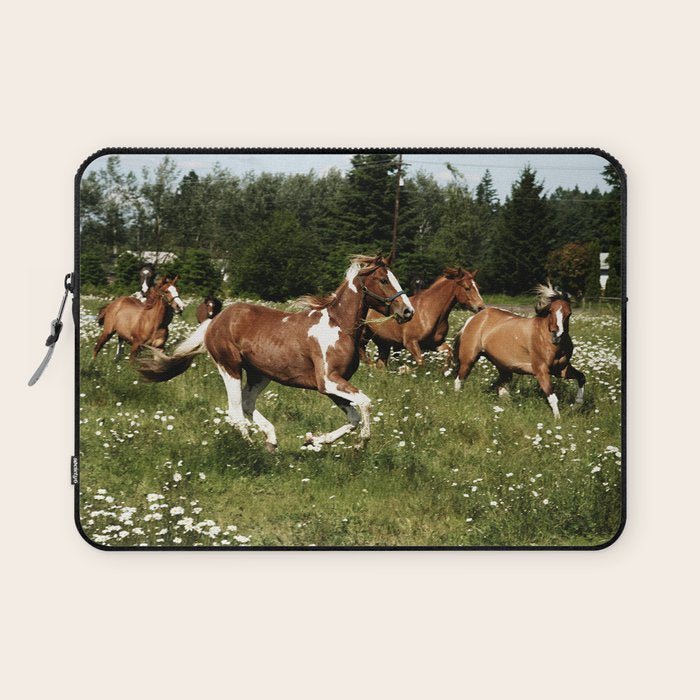 Spring Horse Run Laptop Sleeve Gallery Image 1