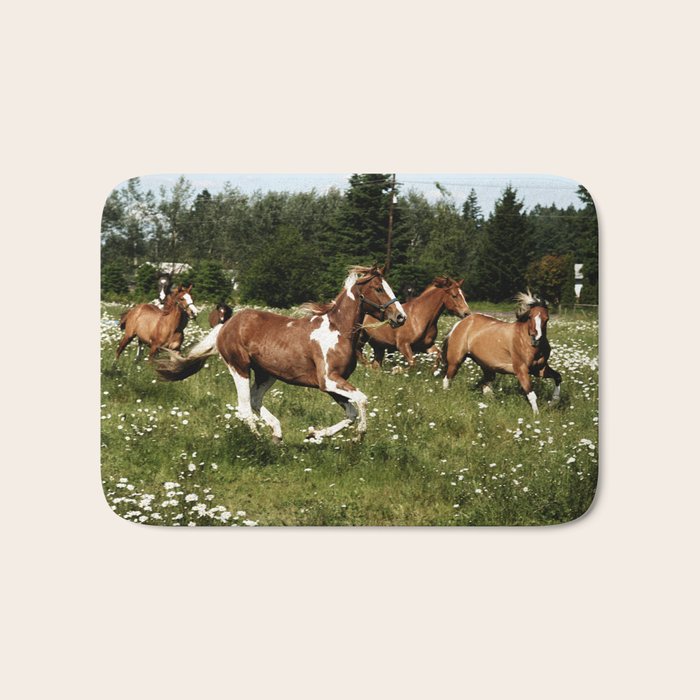 Spring Horse Run Bath Mat Gallery Image 1