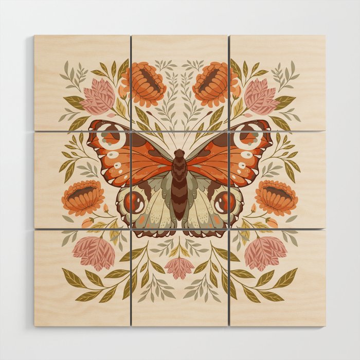 William Morris Inspired Butterfly Wood Wall Art Gallery Image 1