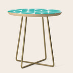 Mid Century Modern Geometric 04 Turquoise Side Table Gallery Image 1