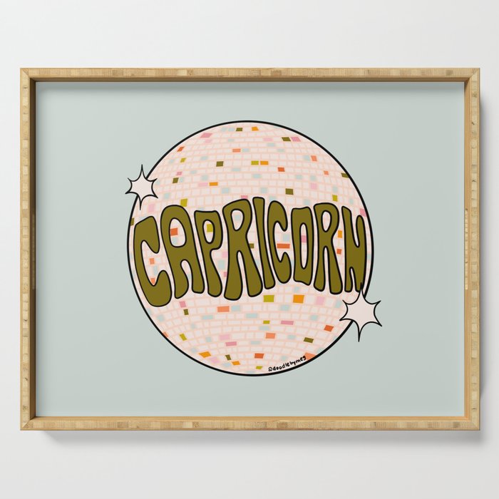 Capricorn Disco Ball Serving Tray Gallery Image 1