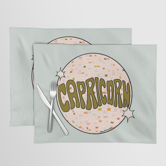 Capricorn Disco Ball Placemat Gallery Image 1
