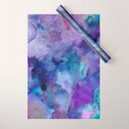 Abstract Colorful Purple Watercolor Wrapping Paper Gallery Image 1