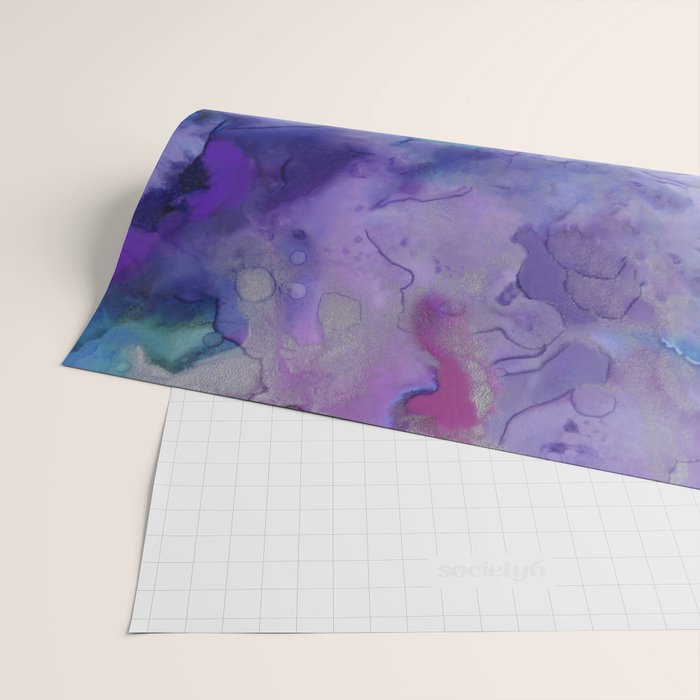 Abstract Colorful Purple Watercolor Wrapping Paper Gallery Image 2