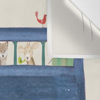the big blue bus Wall Tapestry Gallery Image 3