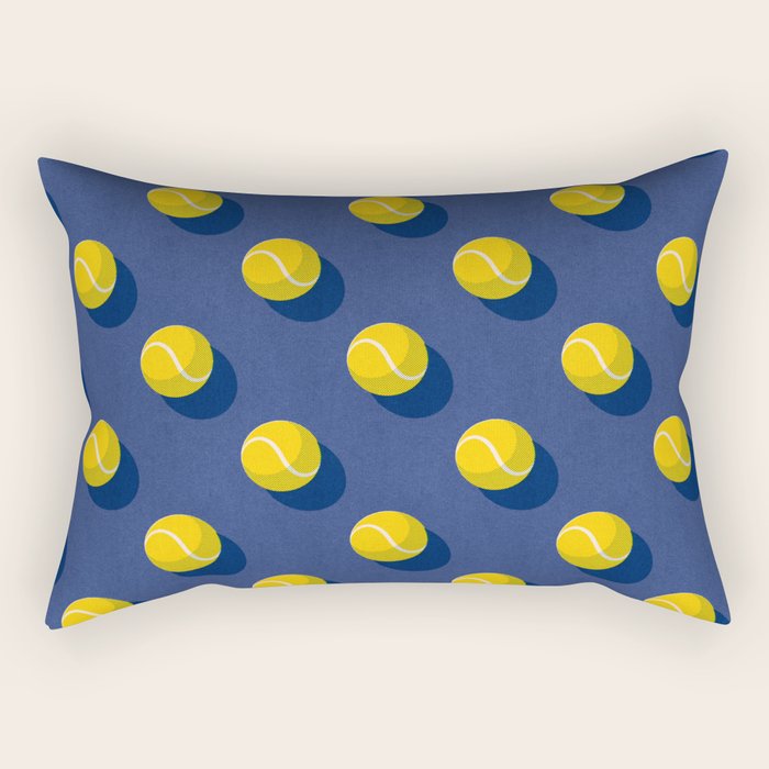 BALLS Tennis - hard court - pattern Rectangular Pillow Gallery Image 2