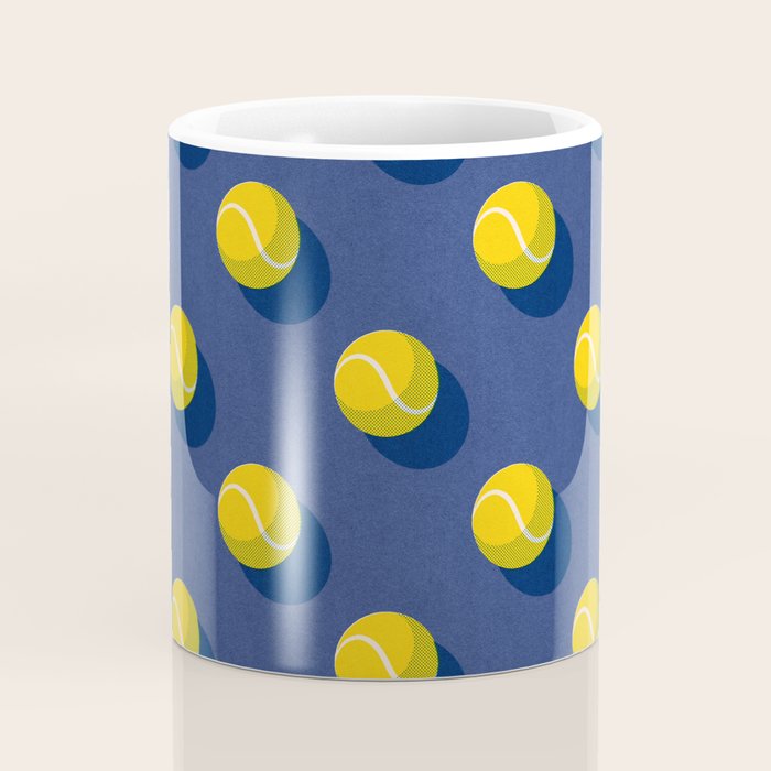 BALLS Tennis - hard court - pattern Coffee Mug Gallery Image 4