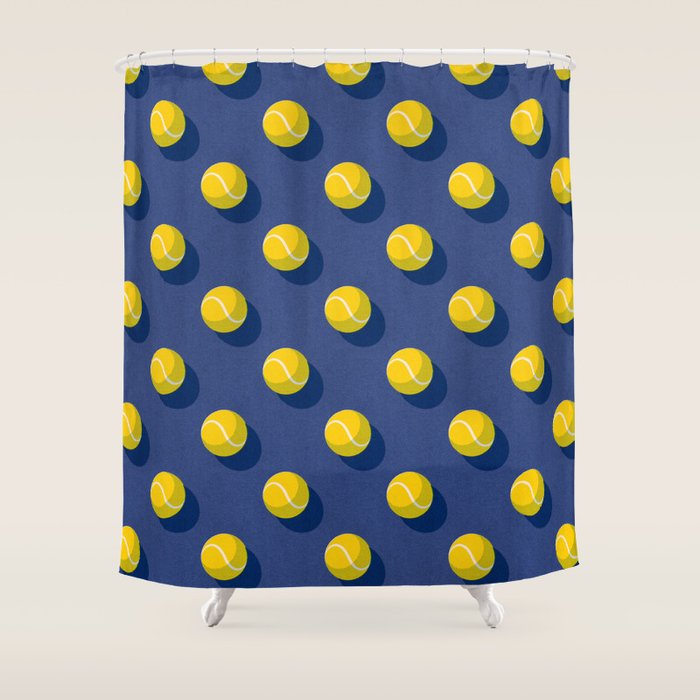 BALLS Tennis - hard court - pattern Shower Curtain Gallery Image 1