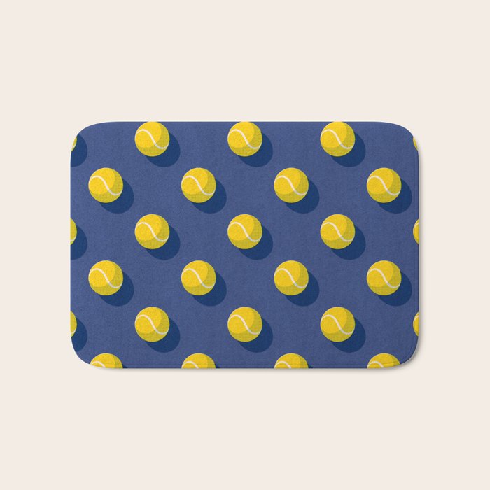BALLS Tennis - hard court - pattern Bath Mat Gallery Image 1