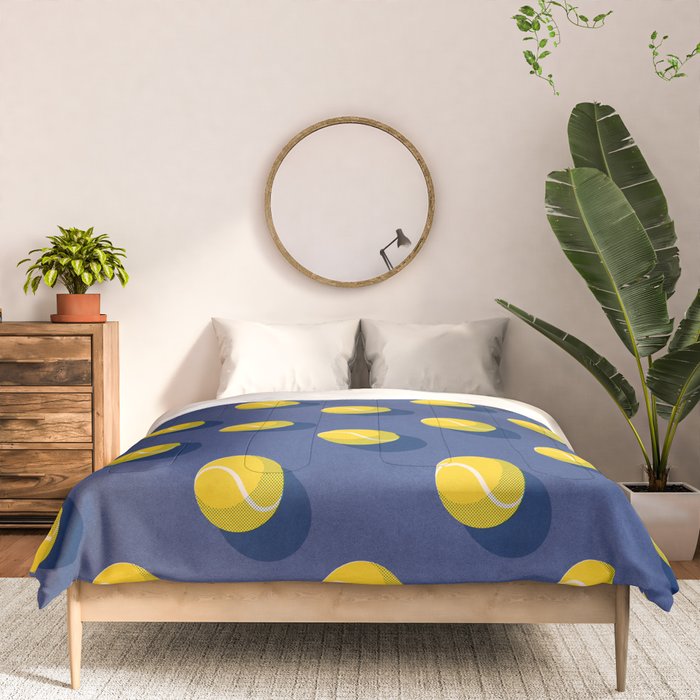 BALLS Tennis - hard court - pattern Comforter Gallery Image 3