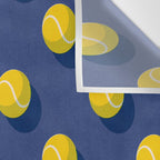 BALLS Tennis - hard court - pattern Wall Tapestry Gallery Image 3