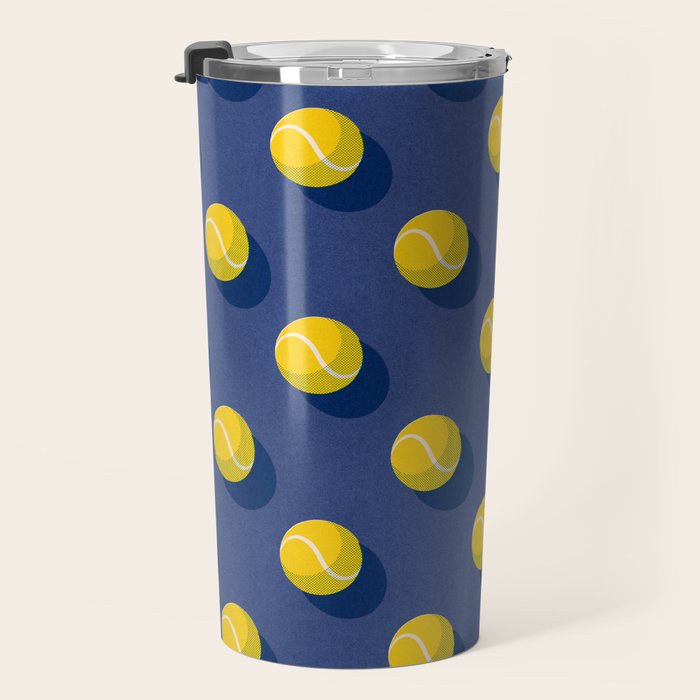 BALLS Tennis - hard court - pattern Travel Mug Gallery Image 3
