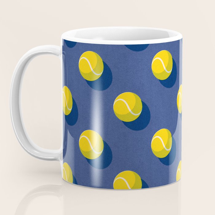 BALLS Tennis - hard court - pattern Coffee Mug Gallery Image 3
