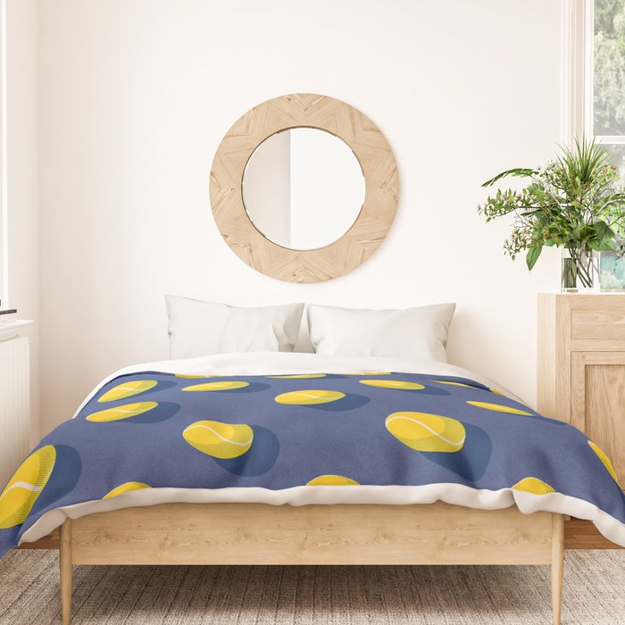 BALLS Tennis - hard court - pattern Duvet Cover Gallery Image 3