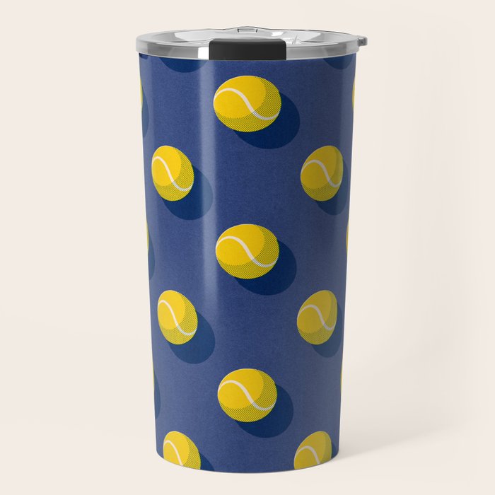 BALLS Tennis - hard court - pattern Travel Mug Gallery Image 1