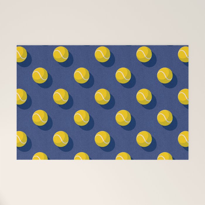 BALLS Tennis - hard court - pattern Welcome Mat Gallery Image 1