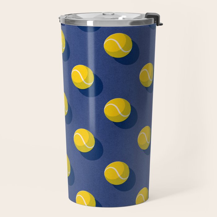 BALLS Tennis - hard court - pattern Travel Mug Gallery Image 2