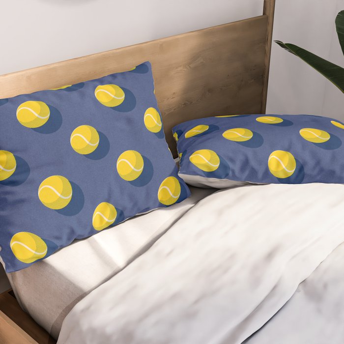 BALLS Tennis - hard court - pattern Pillow Sham Gallery Image 2