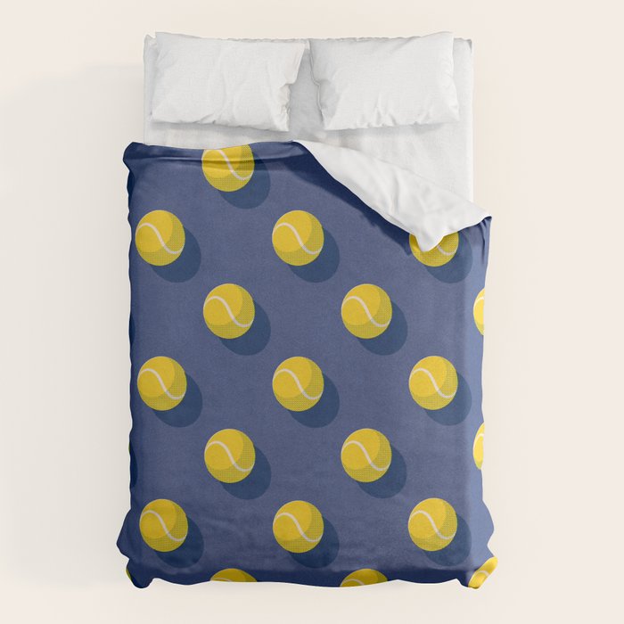 BALLS Tennis - hard court - pattern Duvet Cover Gallery Image 1