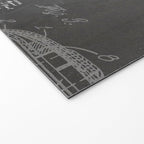 Football Helmet Patent - Football Art - Black Chalkboard Welcome Mat Gallery Image 2