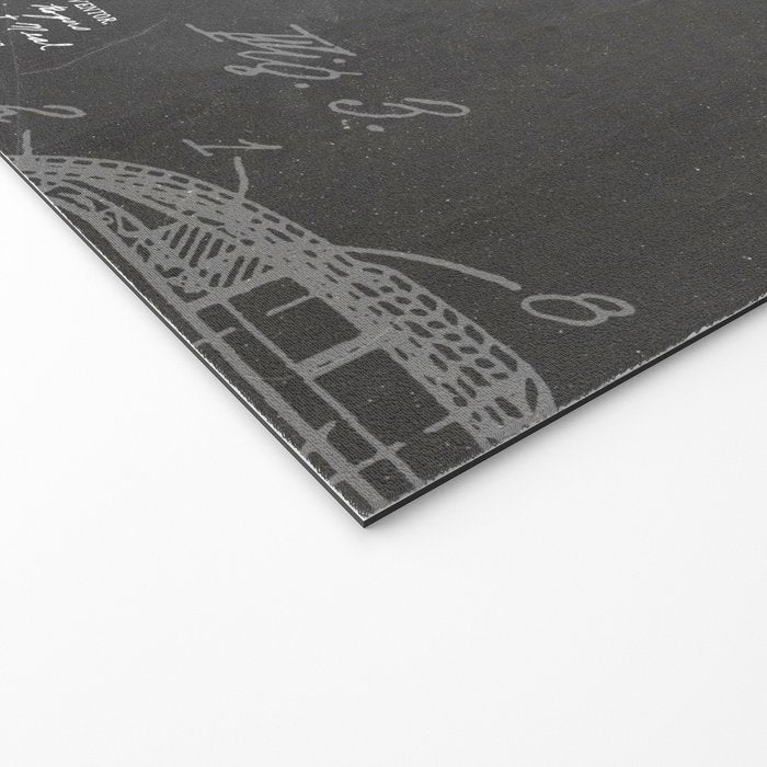 Football Helmet Patent - Football Art - Black Chalkboard Welcome Mat Gallery Image 2