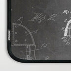 Football Helmet Patent - Football Art - Black Chalkboard Laptop Sleeve Gallery Image 3