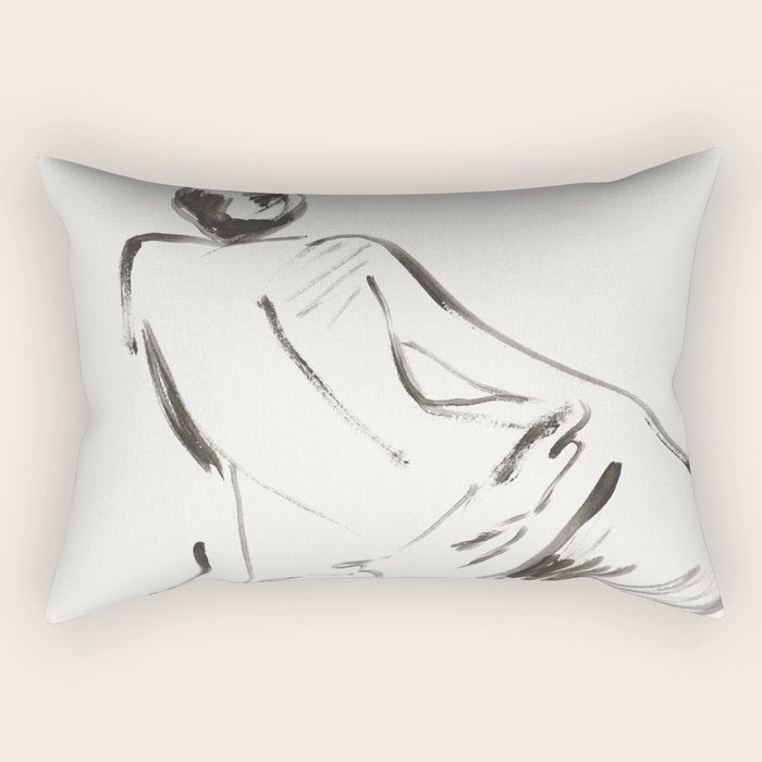 nude woman Rectangular Pillow Gallery Image 2
