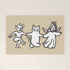 The angel and devil and cat Welcome Mat Gallery Image 1