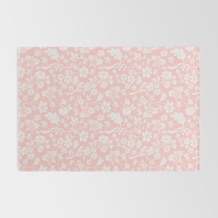 Vintage Style Chintz Florals On Soft Pink Rug Gallery Image 2