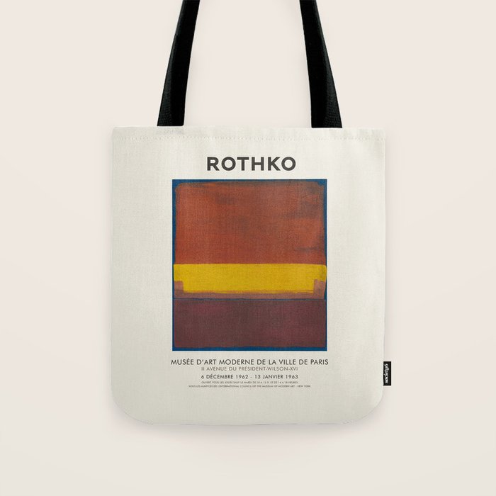Mark Rothko Vintage Exhibition Poster, 1963 Tote Bag Gallery Image 1